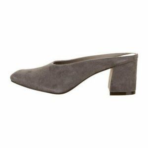 Maryam Nassir Zadeh— Suede Square-Toe Mules Grey